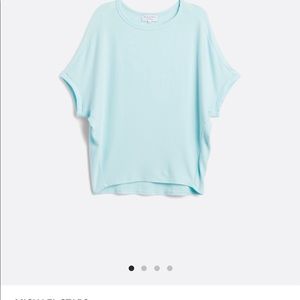 Verna dolman sleeve light blue top.